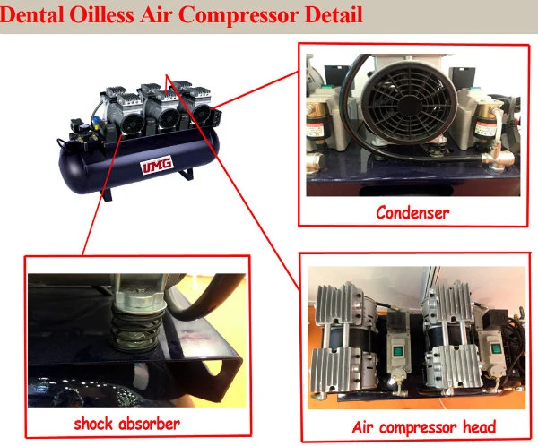 Dental Oilless Air Compressor with Steel Tank